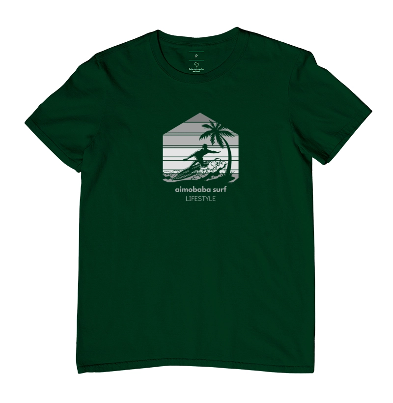 Camiseta Aimobaba Surf masculina verde