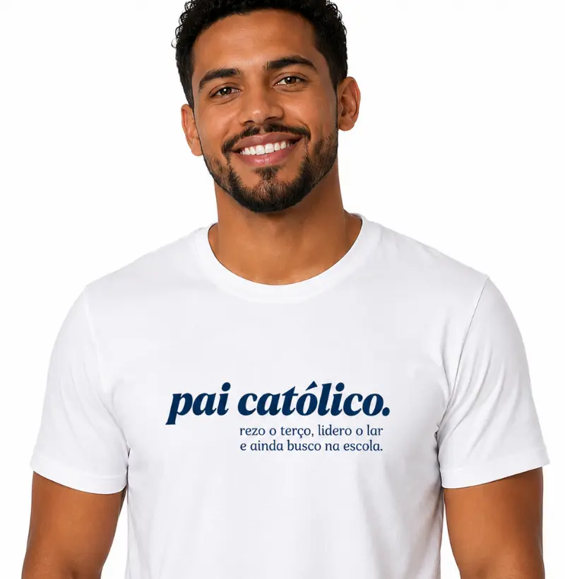 Camiseta Algodão Peruano Pai Católico