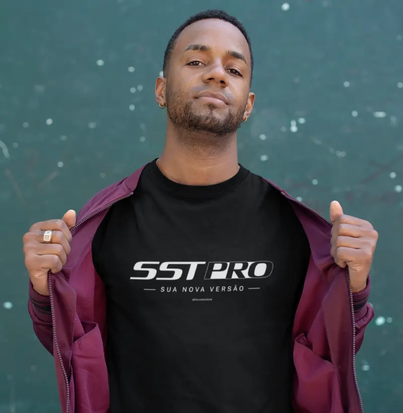 T-Shirt Masculina Preta - SST PRO