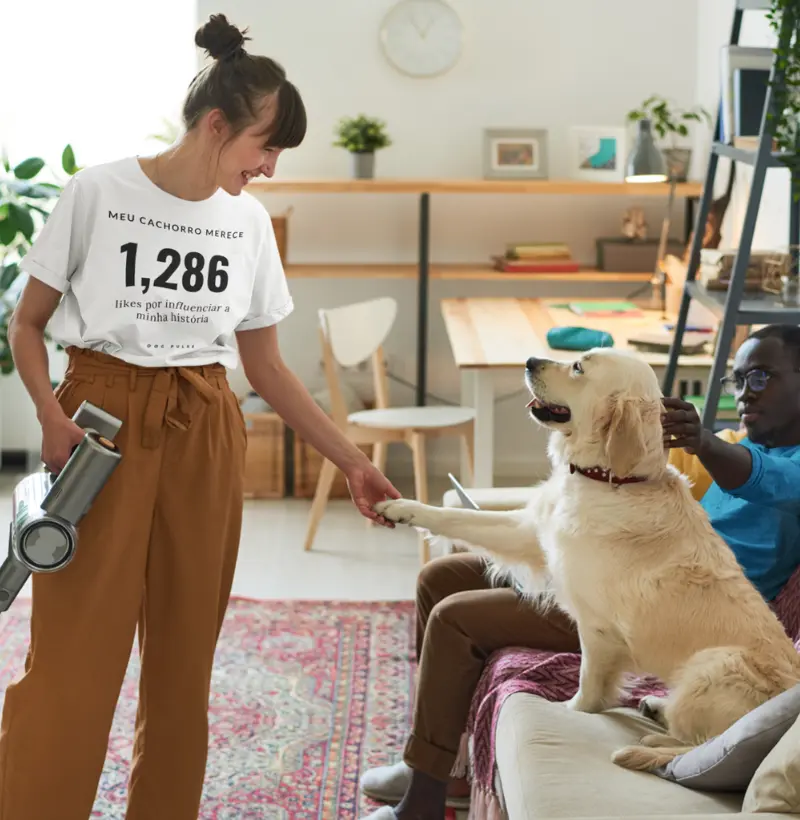 Camiseta Dog Pulse Pawsitivity Collection –  My dog ​​deserves a like