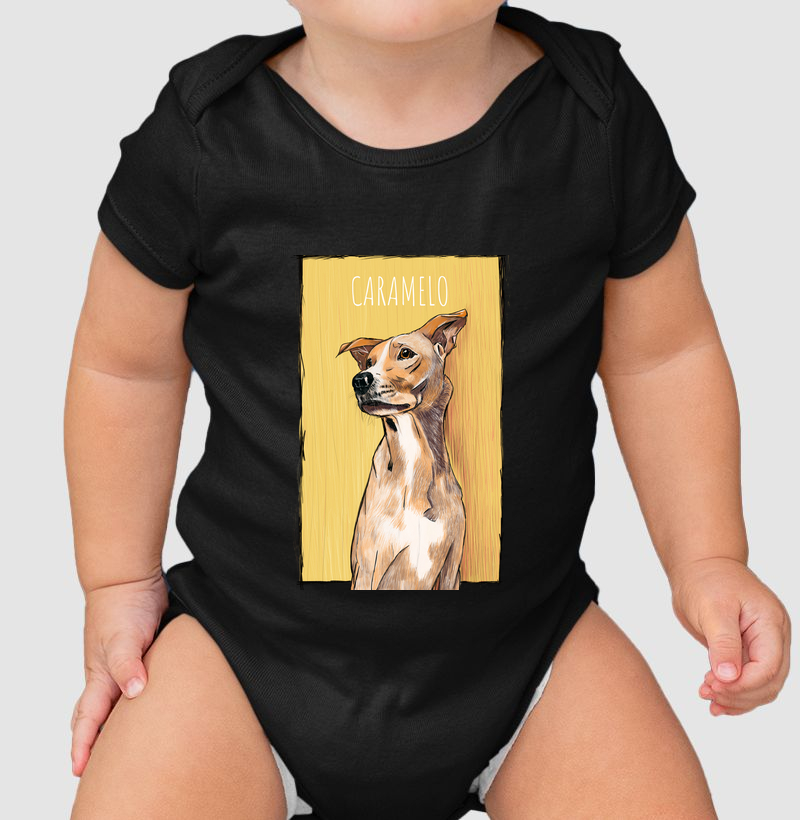 Body Infantil O cachorro Caramelo