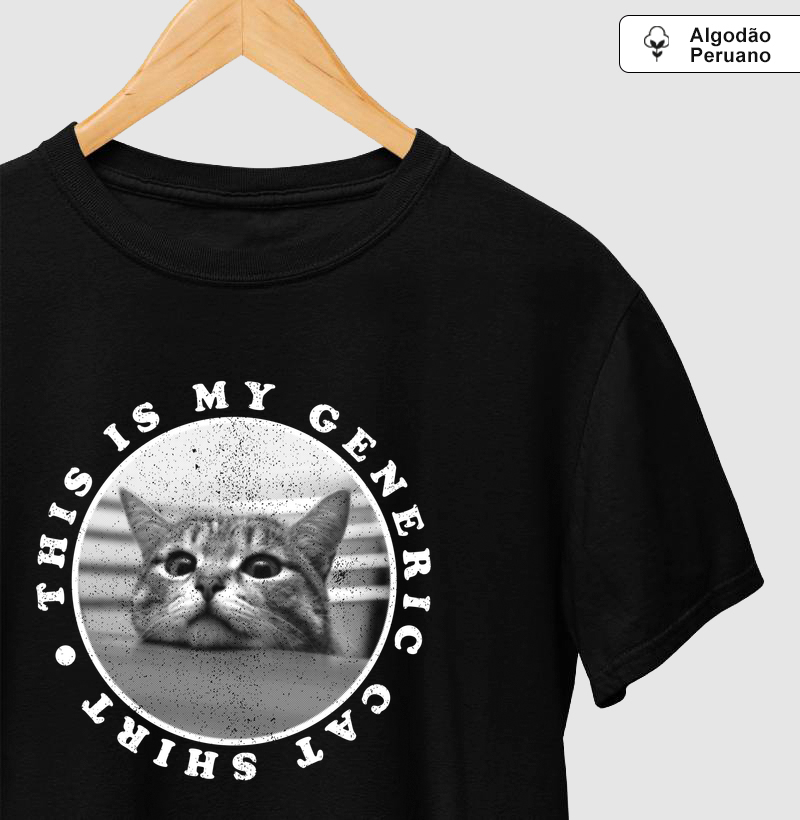 Camiseta Algodão Peruano Genérica de Gato - Camiseta Algodão Peruano