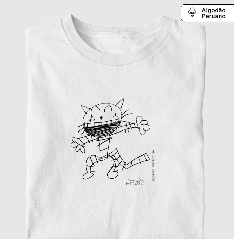 CAMISETA PREMIUM ALGODÃO PERUANO – GATO PP