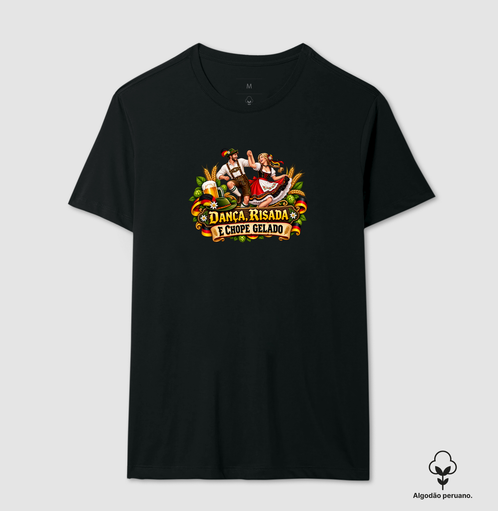 Dança, risada e chope gelado - Camiseta Algodão Peruano