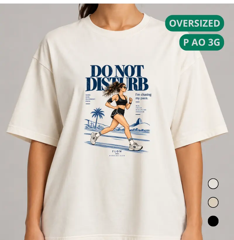 Camiseta Oversized Corrida - Do Not Disturb