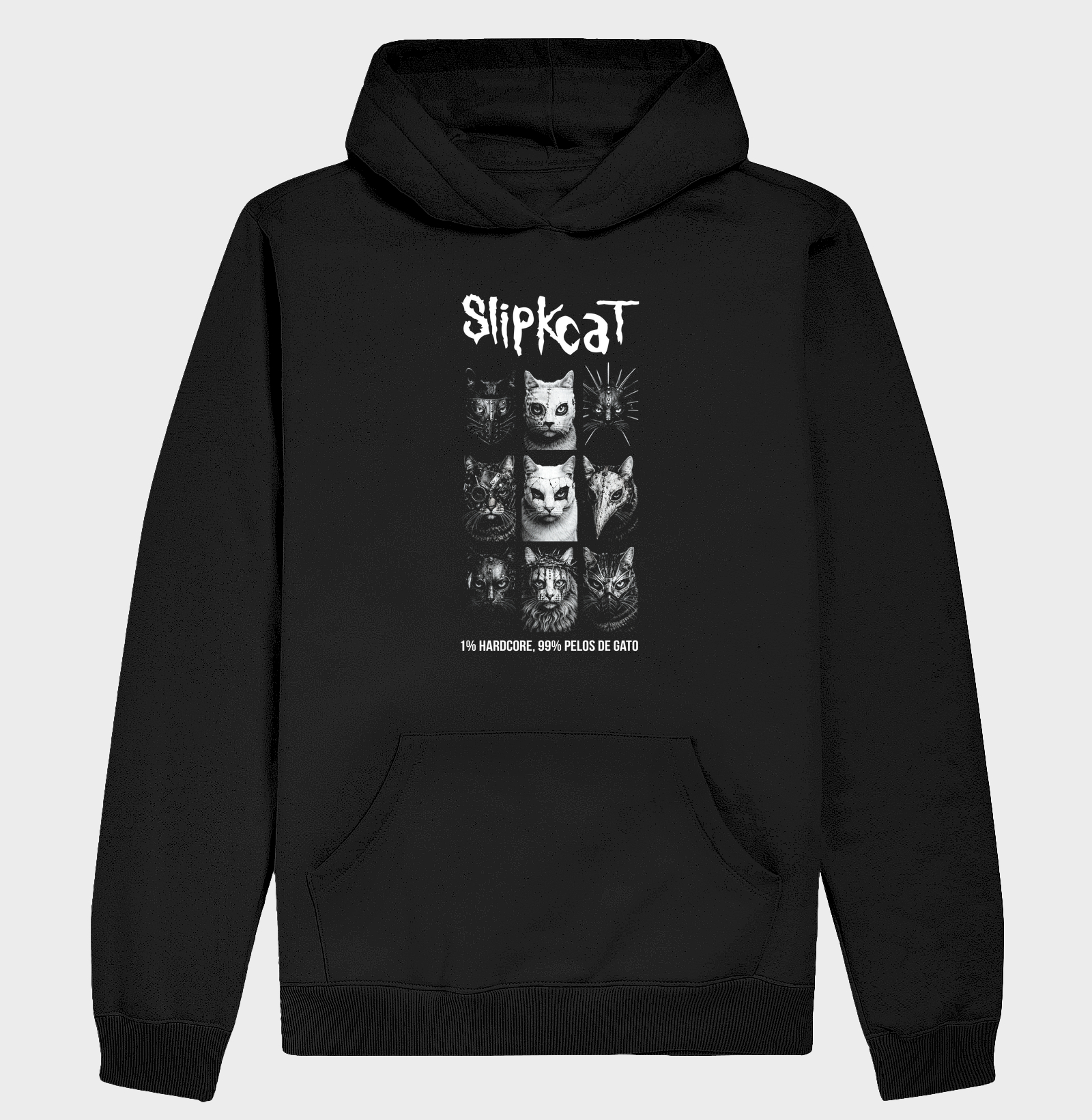 Slipkcat | 1% hardcore, 99% pelos de gato - Hoodie Moletom