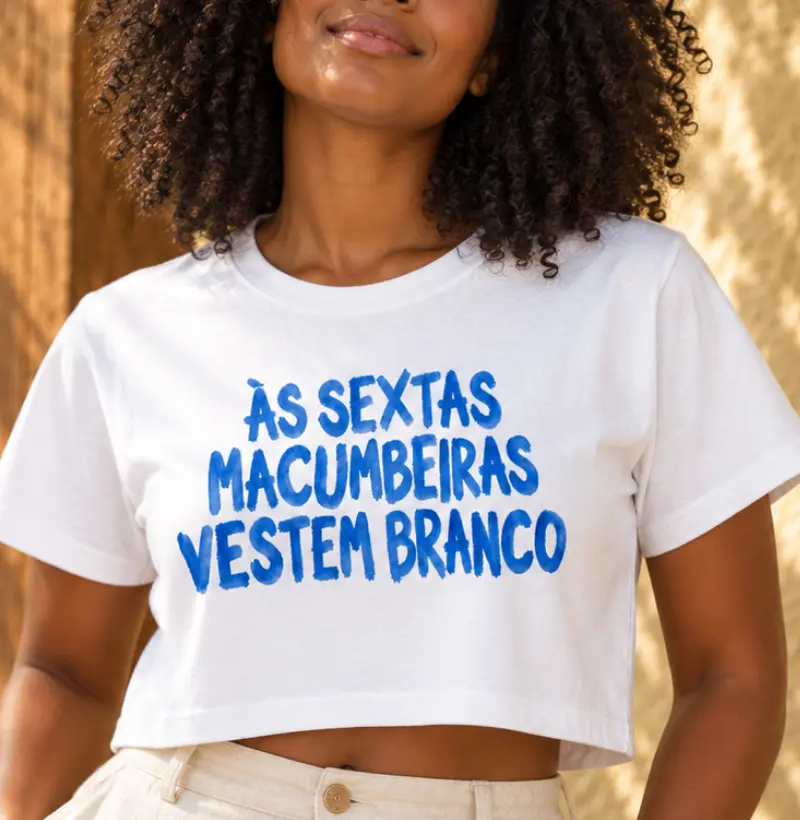 ÀS SEXTAS MACUMBEIRAS VESTEM BRANCO - Cropped