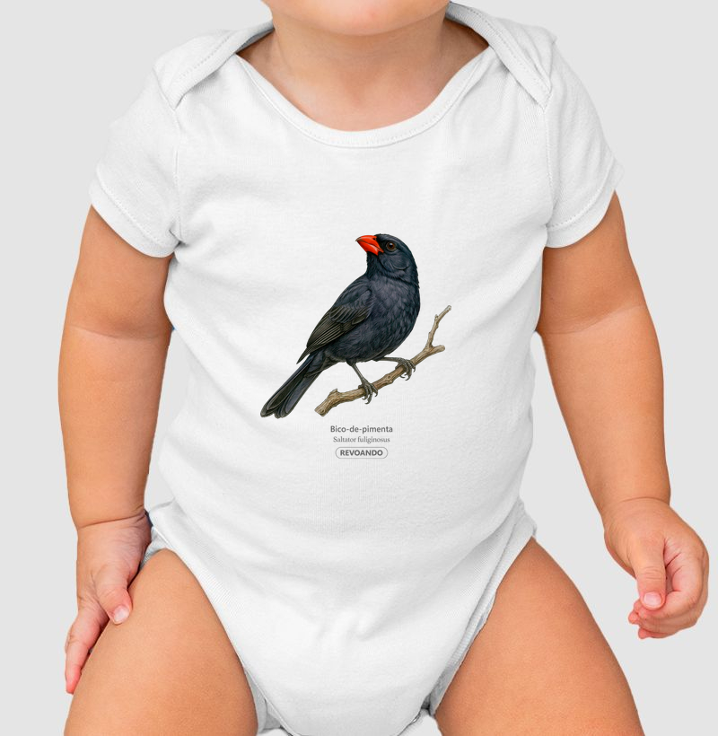 Traços Alados - Bico-de-pimenta - Body Infantil