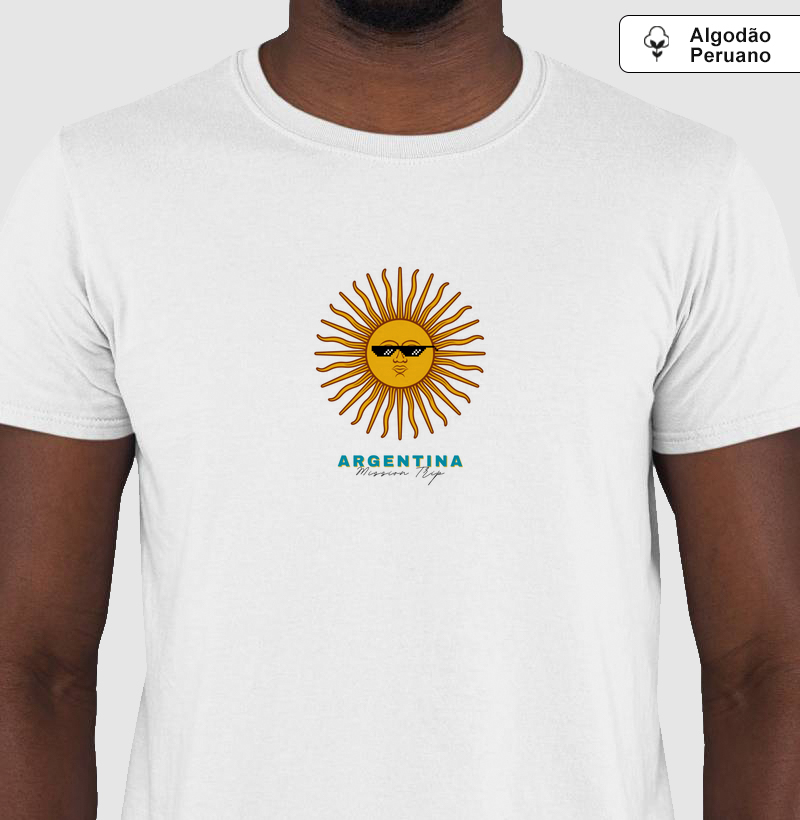 Camiseta Algodão Peruano - Sol Argentino