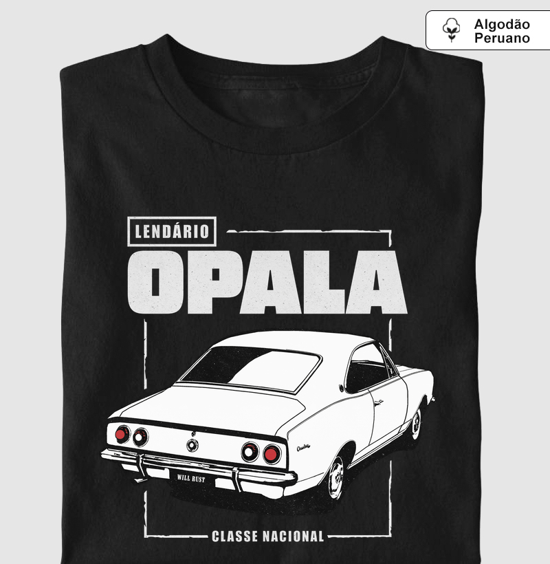 Opala Lendário | Branco - Camiseta Algodão Peruano