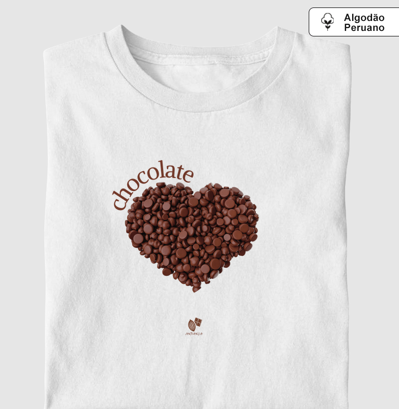 Coração gotas de chocolate