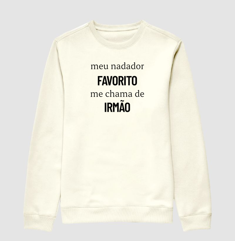 Meu nadador favorito me chama de irmão