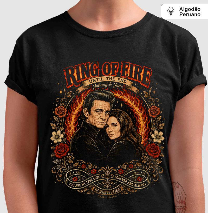 Baby Look  Feminina Ring of Fire Johnny & June Dustler South Co.