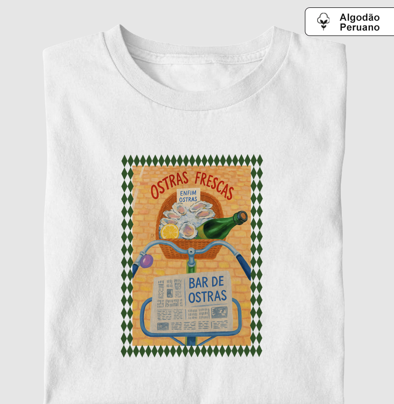 Camiseta Ostras Frescas Card Verde