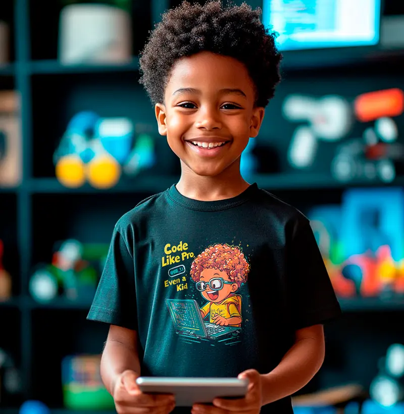 Camiseta infantil "Code like pro, Even as Kid"