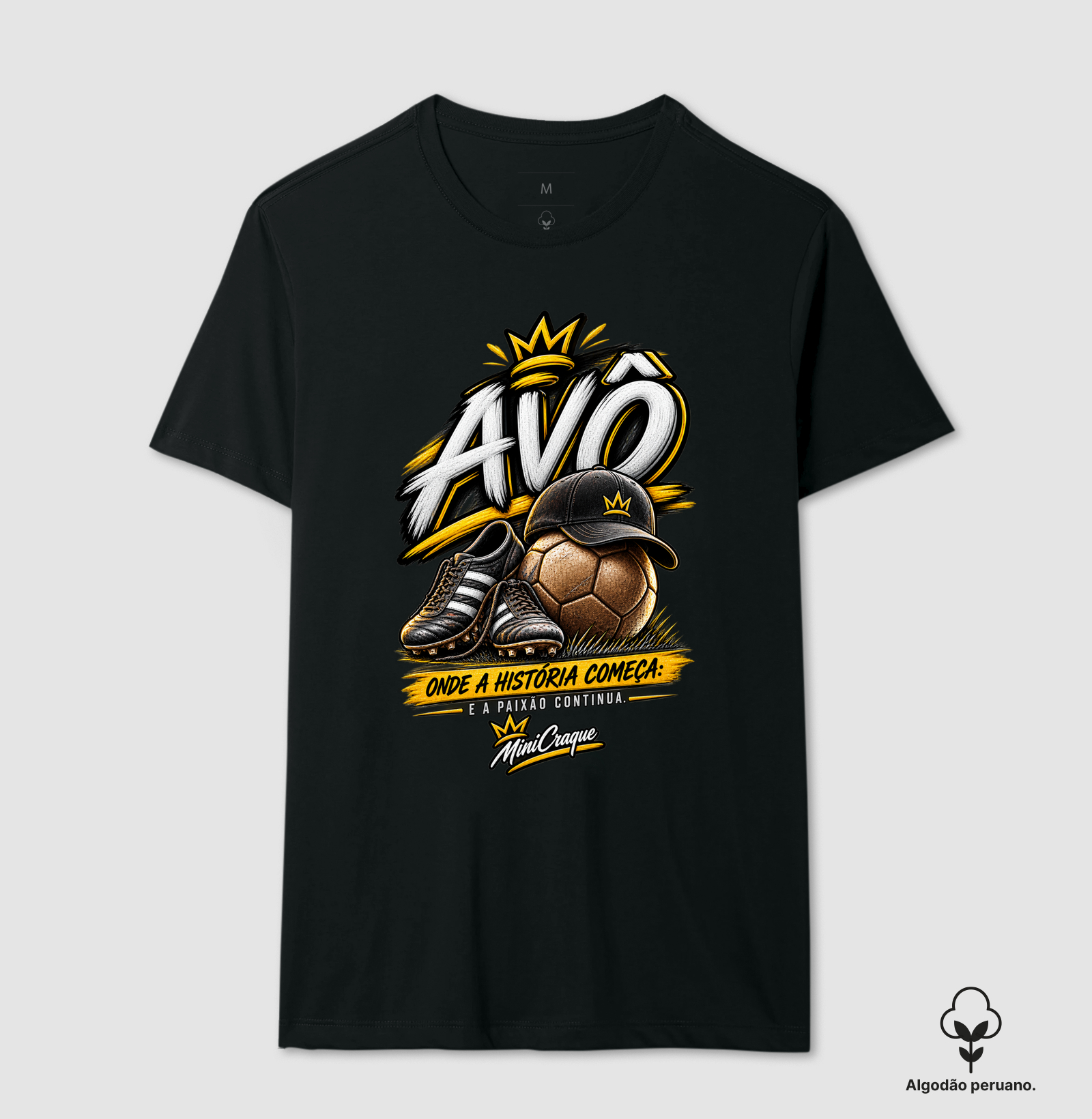 Avô — Onde a História Começa - Camiseta Algodão Peruano