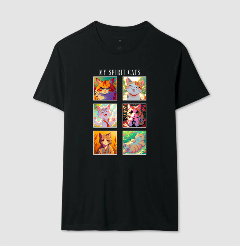 Camiseta Gato Engraçada My Spirit Cats