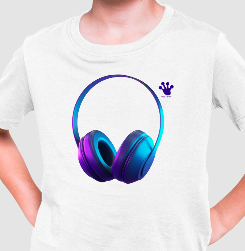Camiseta infantil - Fone de ouvido