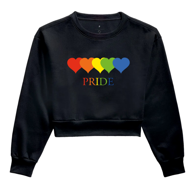 Moletom Cropped - Pride Heart