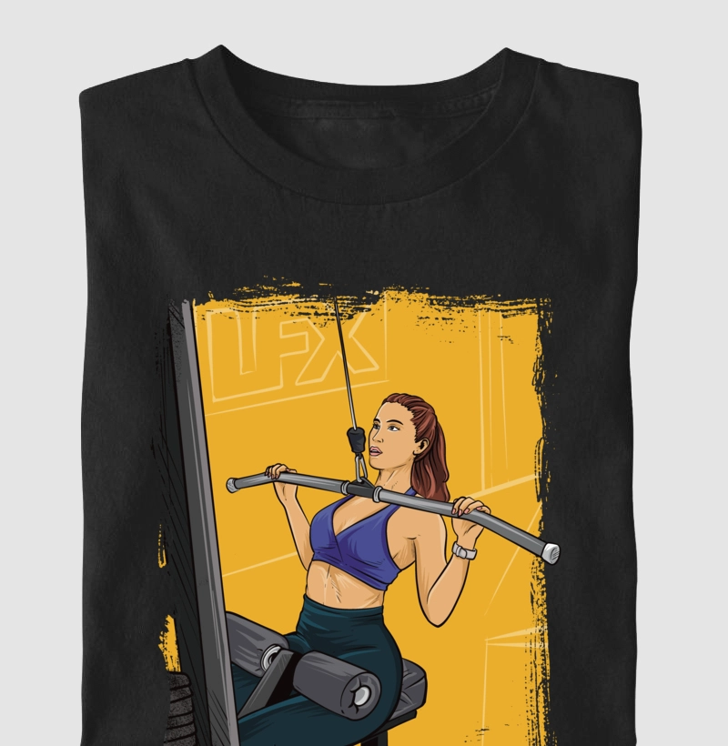 Mulher fazendo Puxada Alta Aberta V01