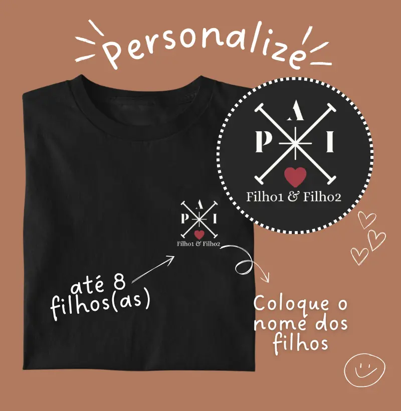 Pai Vintage Minimalista - X Netos ***ENVIE OS NOMES POR WHATS E RECEBA O LINK PARA FINALIZAR A COMPRA***