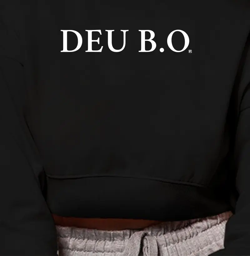 Cropped Moletom DEU B.O Minimalista 