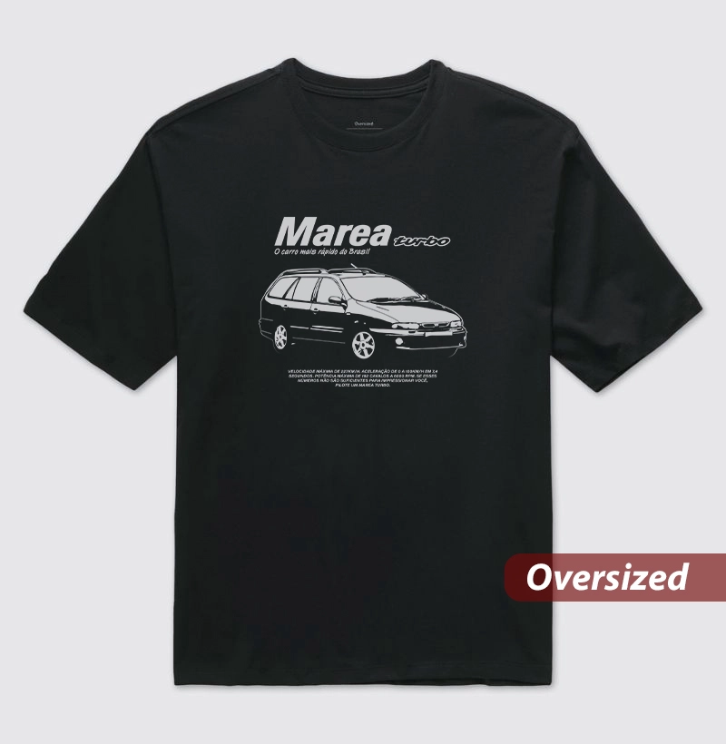Marea Turbo | O carro mais rápido do Brasil - Camiseta Oversized