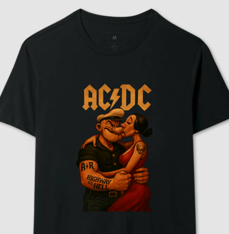 Camiseta ACDC Popeye