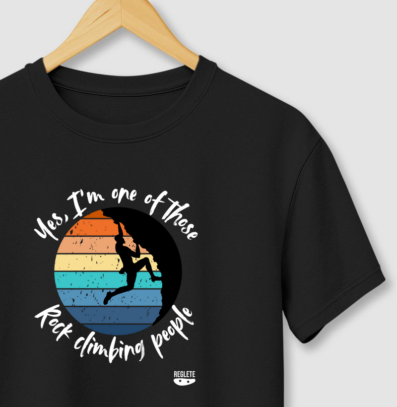 Yes, I'm one of those rock climbing people (escalador)