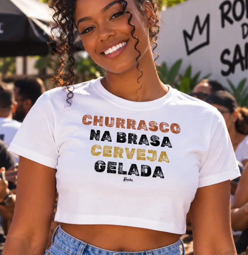 Churrasco na brasa cerveja gelada