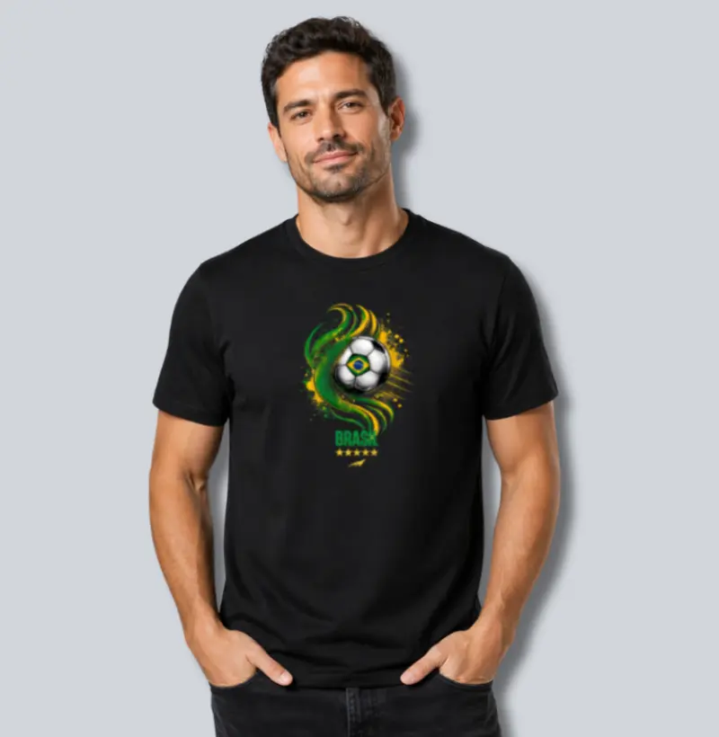Camiseta Brasil – Futebol em Movimento | Edição Premium Streetwear