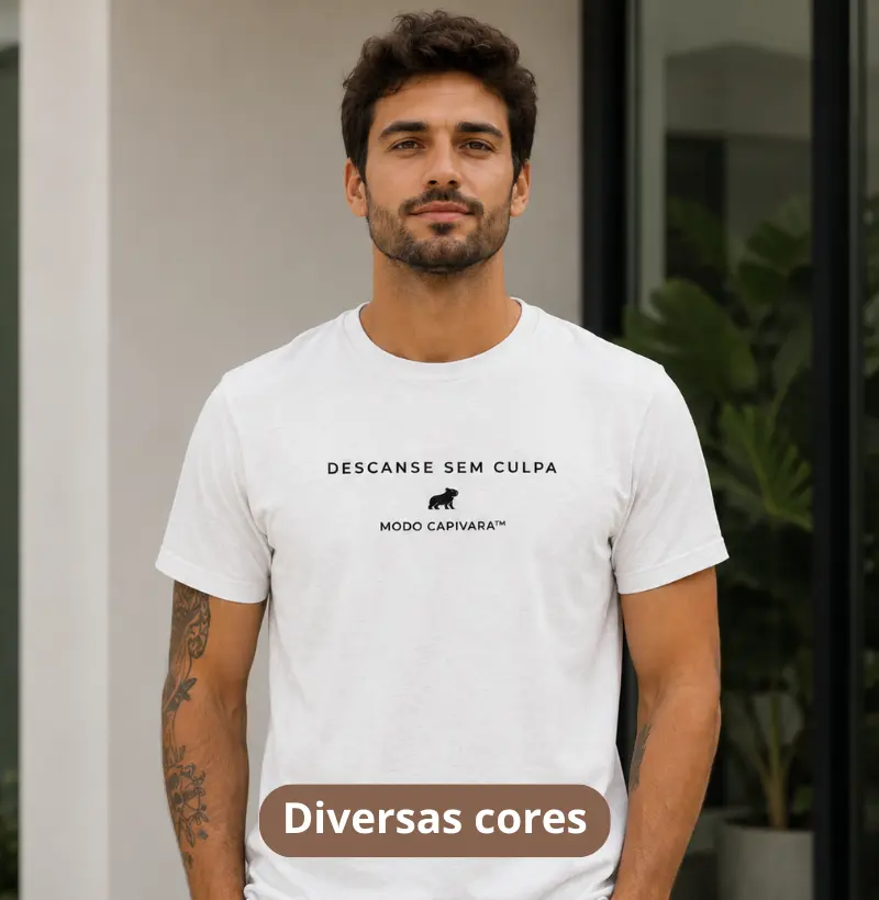 DESCANSE SEM CULPA — Modo Capivara - Camiseta