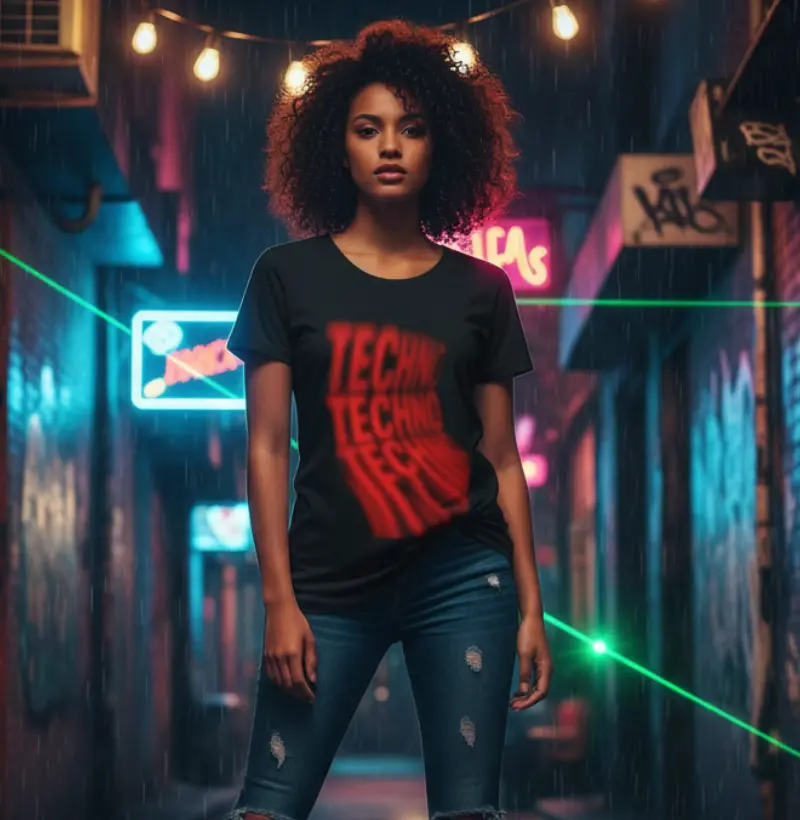 TECHNO - Red Neon Pulse