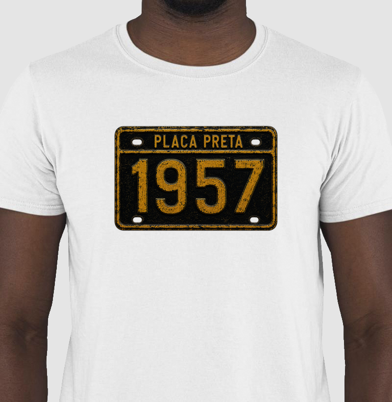 Camiseta Placa Preta 1957