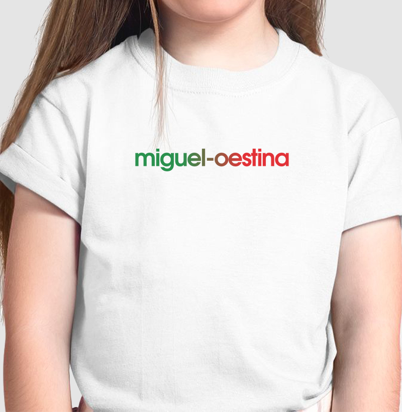 Camiseta Infantil Miguel-Oestina Cores da Bandeira