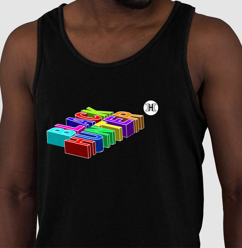 camiseta regata colors deitada black hunter