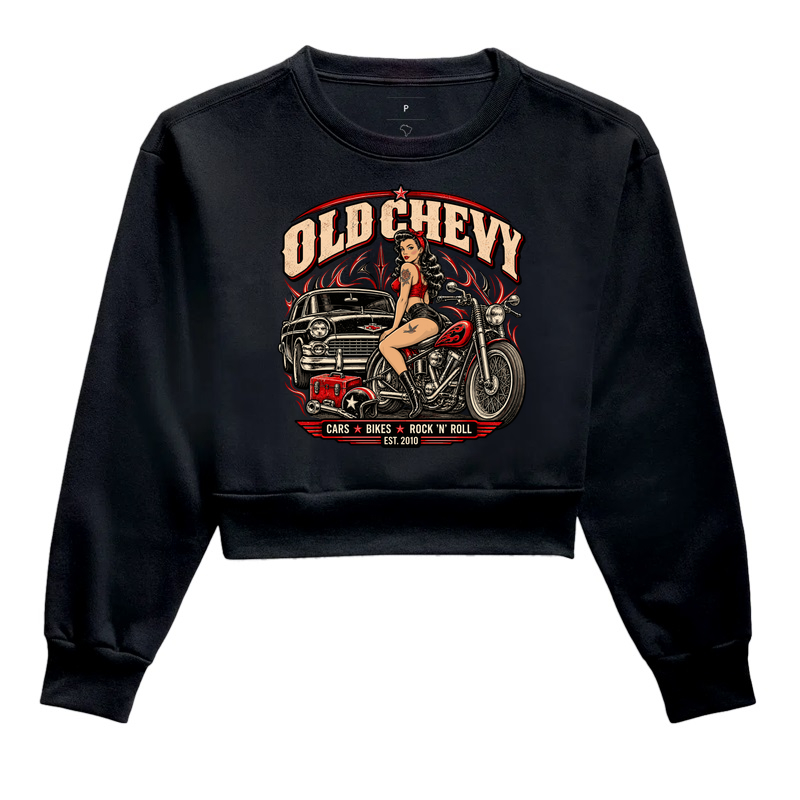 Garage Rebel | Road Rebels - Old Chevy - Cropped Moletom