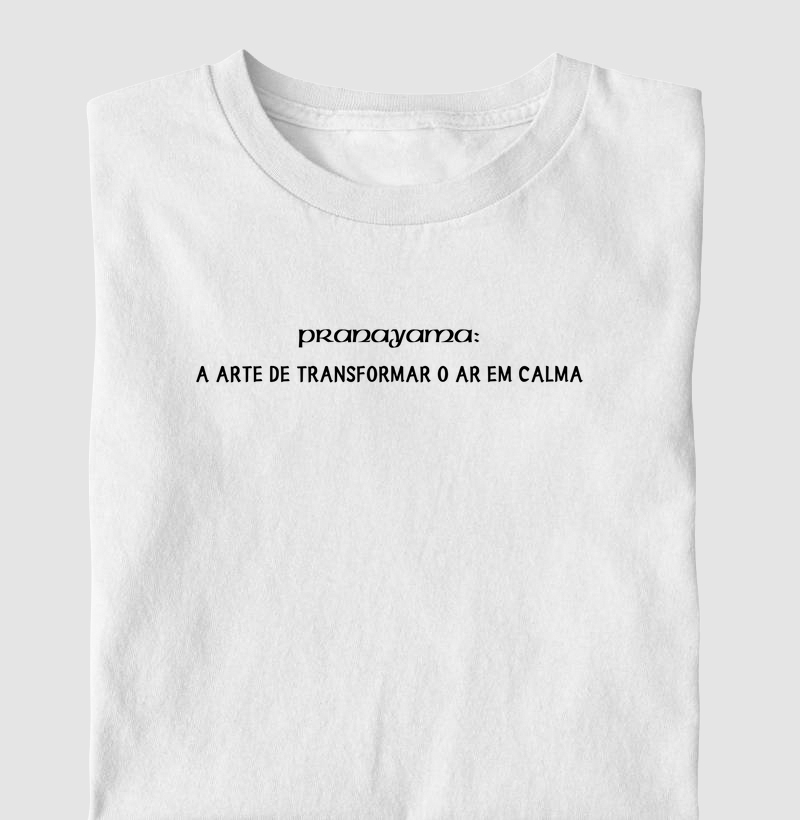 Camiseta com estampa "Pranayama"- 100% algodão