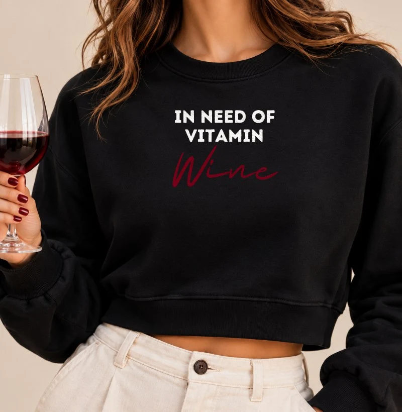 Vitamin Wine - Cropped Moletom