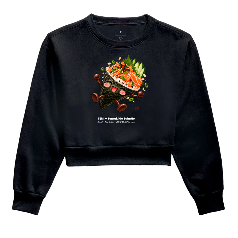 TEMI – Temaki de Salmão - Cropped Moletom