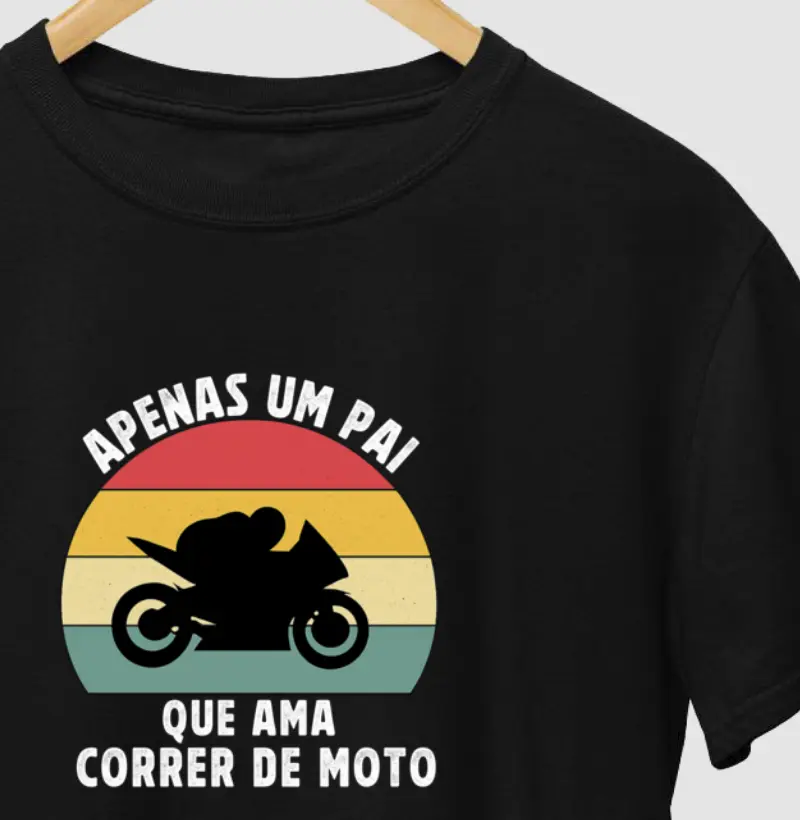 Apenas um pai que ama correr de moto