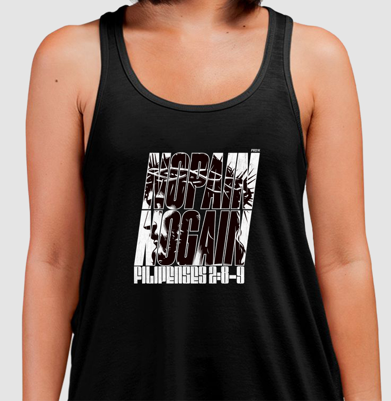 Camiseta Regata com Estampa - No Pain No Gain