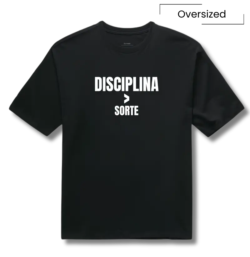 Camiseta Trader Disciplina Maior que Sorte - Camiseta Oversized