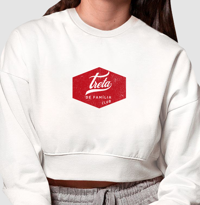 Moletom cropped Treta de Família Club - Algodão Premium 