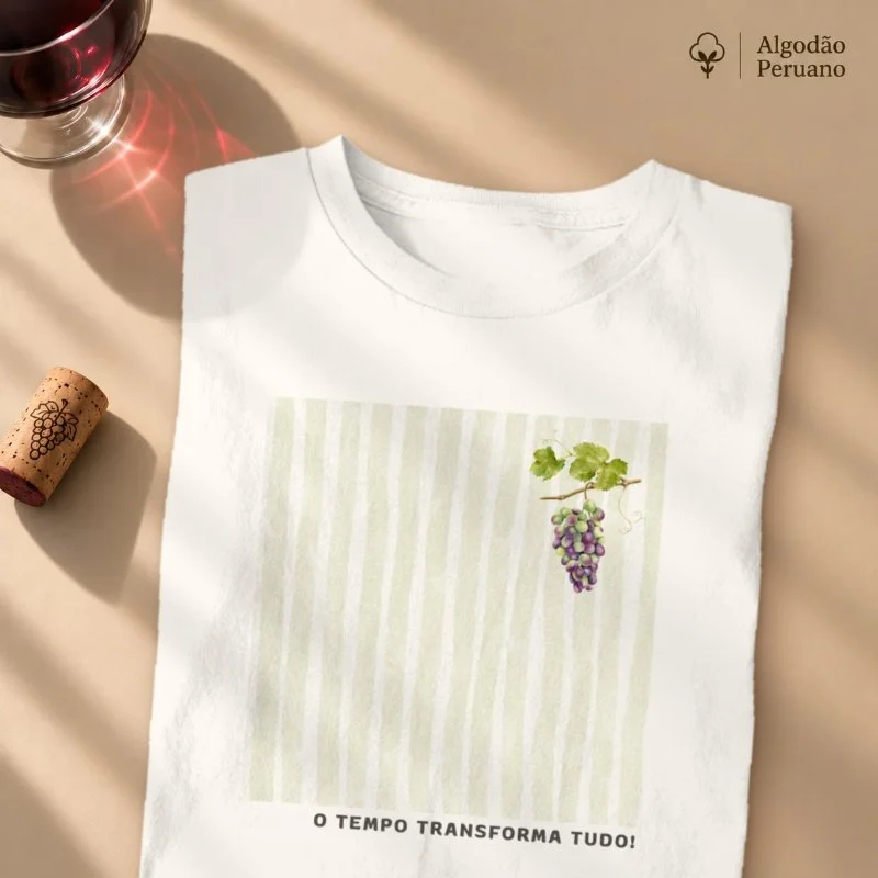 Camiseta Vinho - O Tempo tranforma tudo