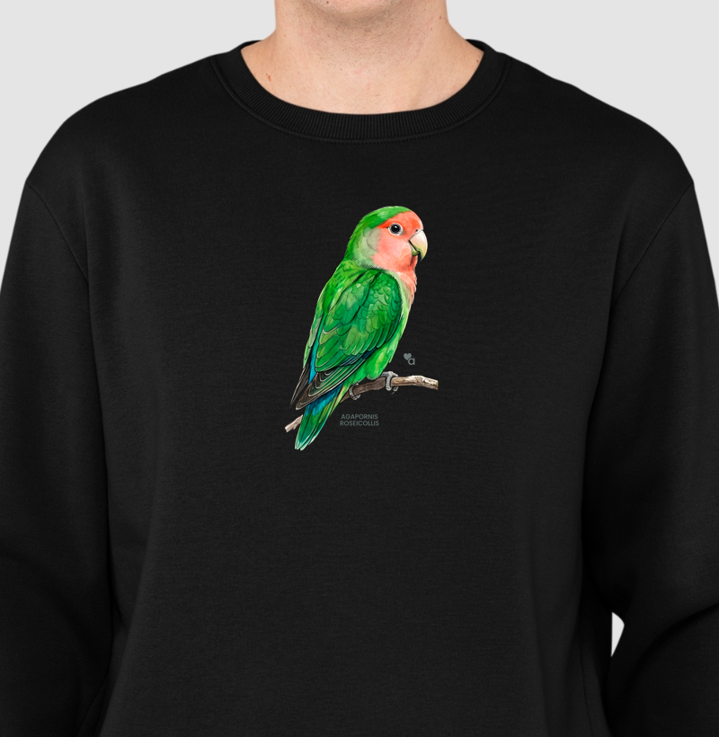 Aves - Agapornis Roseicollis - Moletom Suéter