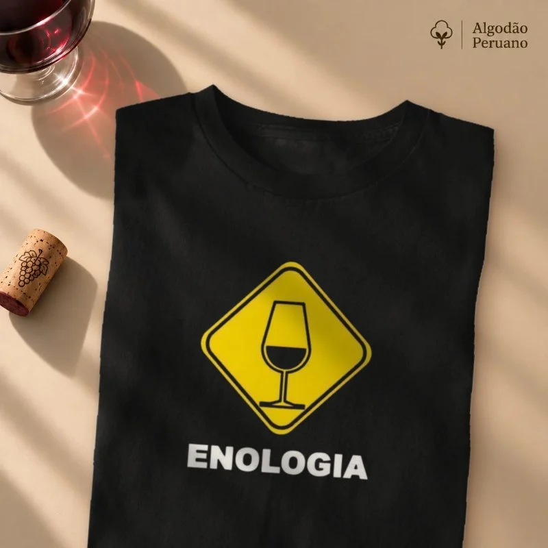 Camiseta Enologia - Camiseta Algodão Peruano