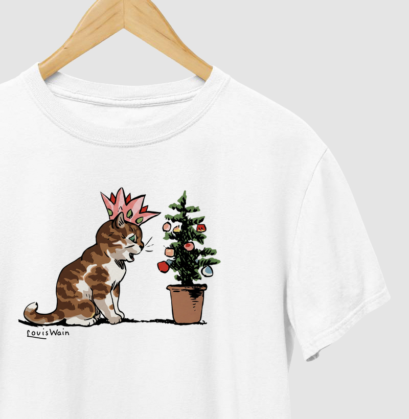 The Christmas Tree and the Curious Cat – Louis Wain