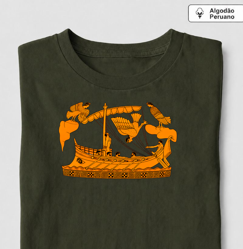 Camiseta Ulisses e as Sereias — Odisseia - Camiseta Algodão Peruano