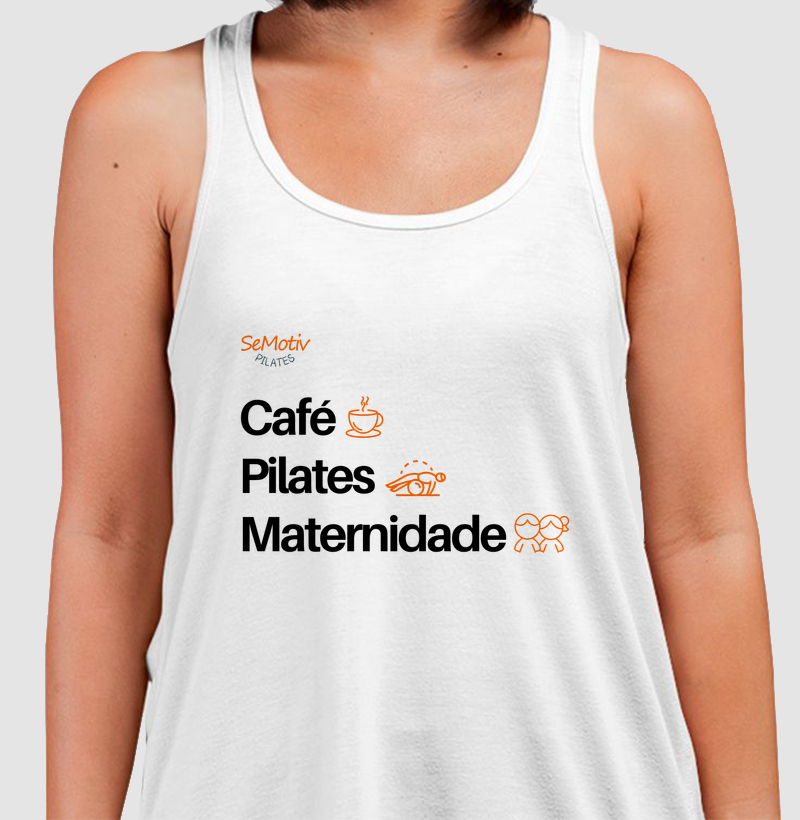 Café, pilates e maternidade